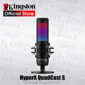 Kingston-micrófono profesional HyperX QuadCast s, dispositivo para deportes electrónicos, para ordenador, en vivo, rgb, juego de voz